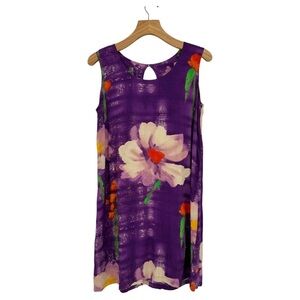 Jams World Vintage Aloha Hawaiian Sundress Pupa Purple Passion Mini Dress M